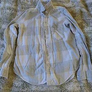 Bdg white/grey plaid shirt sz xs